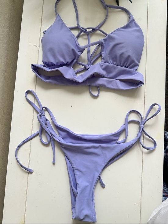 Other - Lilac Strappy Tie-Side Bikini Set